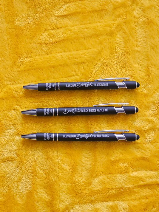 Beautiful Black Books - 3 Pen Set