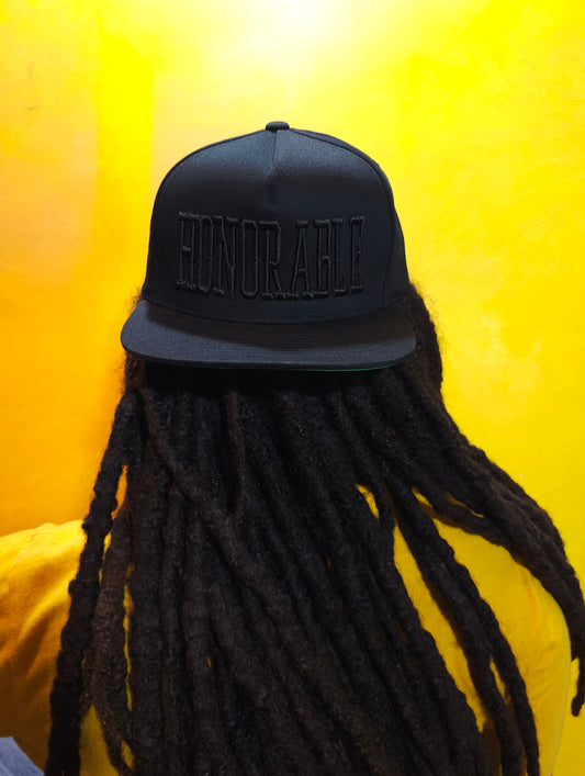 Honorable - black 3D Puff embroidered hat