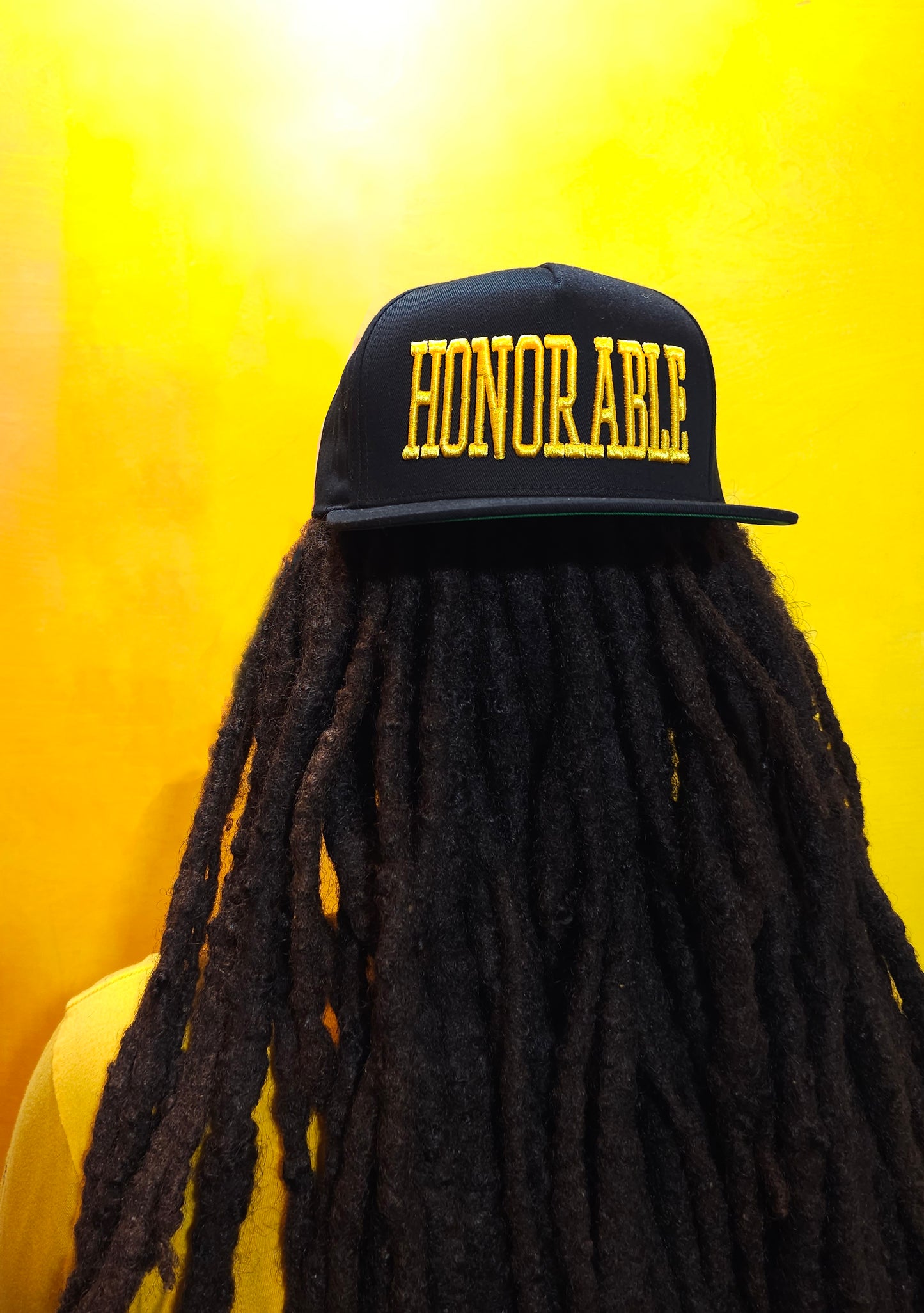 Honorable - yellow gold 3D Puff embroidered hat