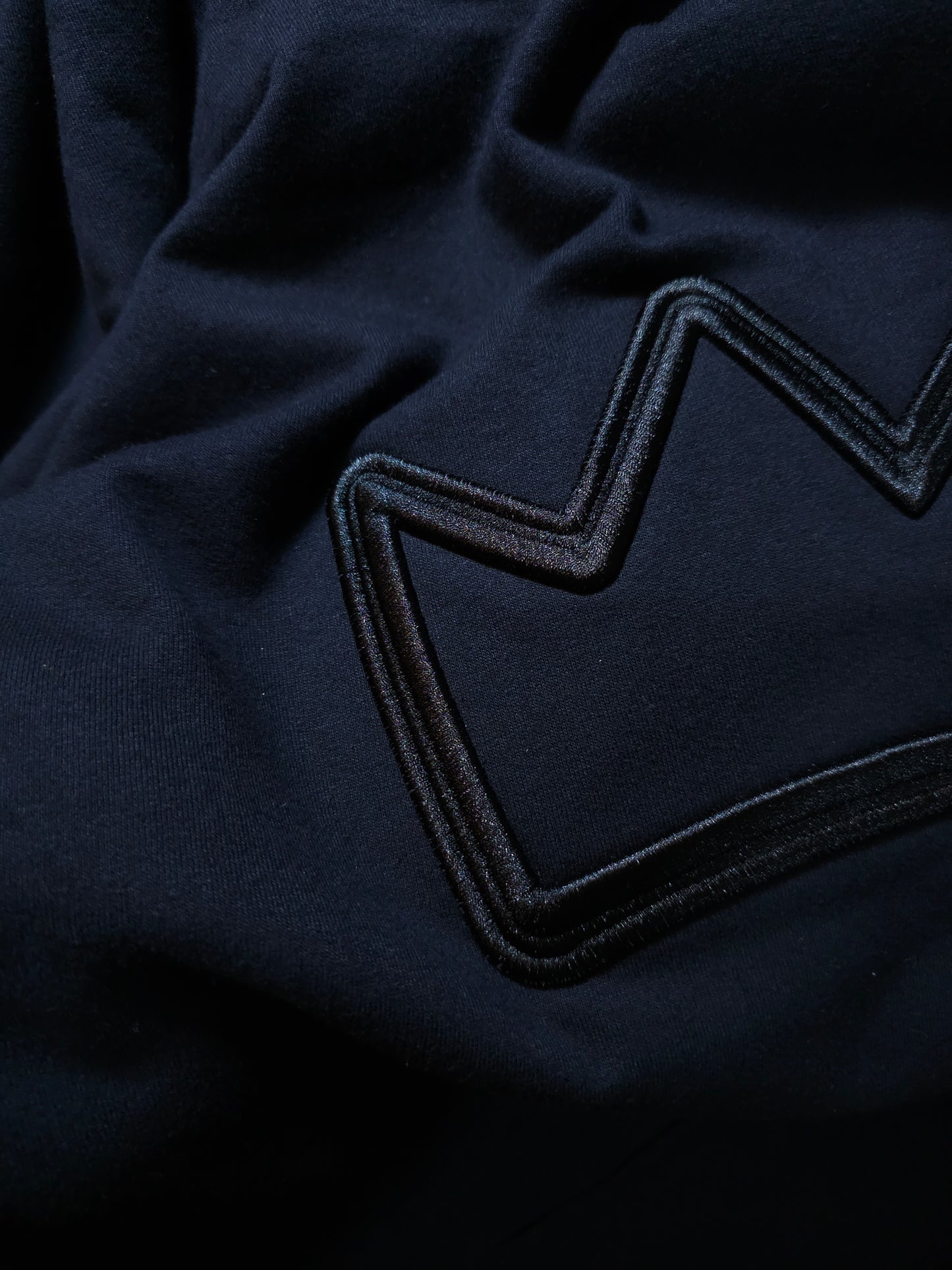 Crown - Black 3D Puff embroidered pullover hoodie