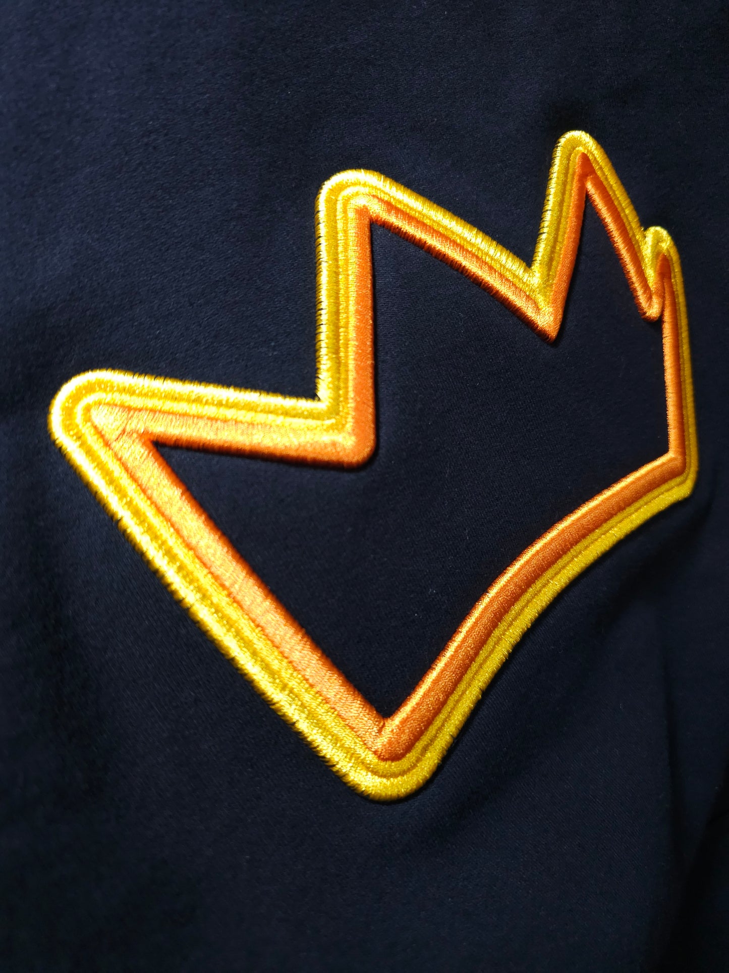 Crown - yellow+orange 3D Puff embroidered pullover hoodie