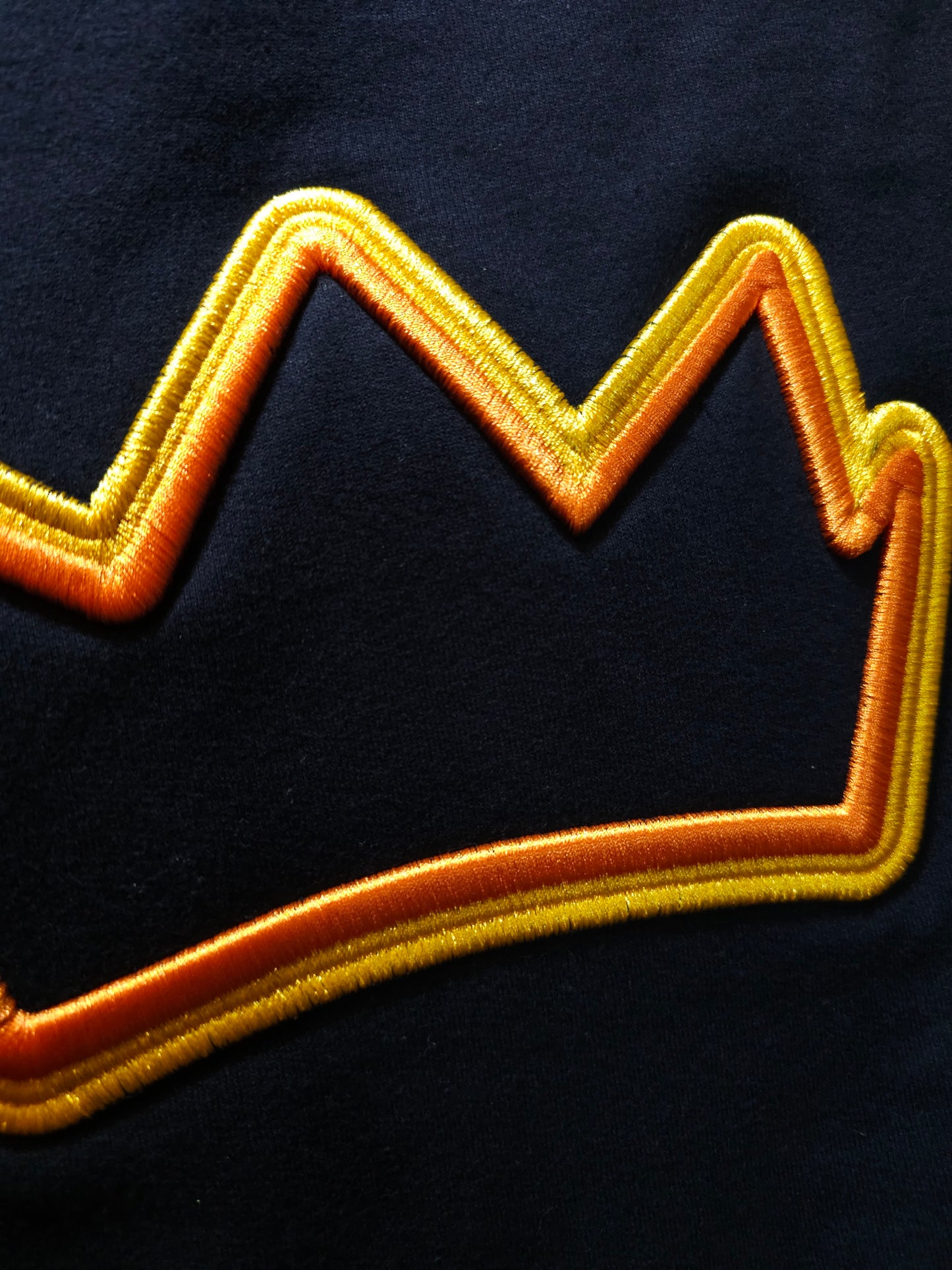 Crown - yellow+orange 3D Puff embroidered pullover hoodie