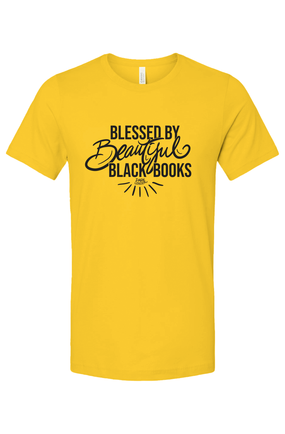 Blessed by Beautiful Black Books Yellow T-Shirt