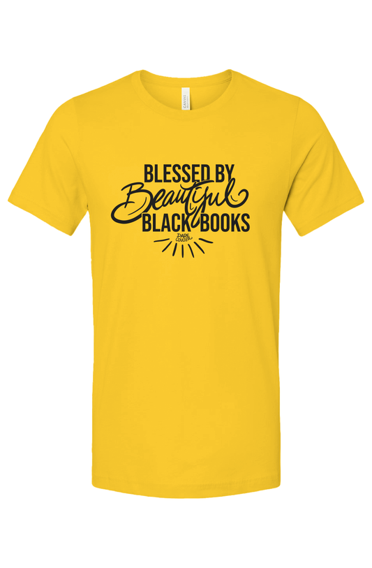 Blessed by Beautiful Black Books Yellow T-Shirt