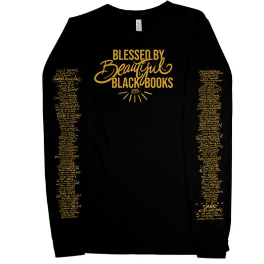 Blessed by Beautiful Black Books Black Long sleeve T-Shirt