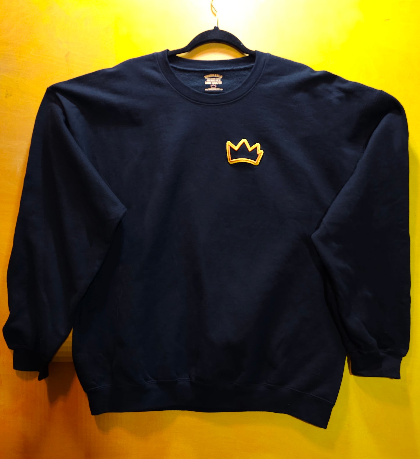Honorable Back Print Crew Neck Sweatshirt - Long Sleeve Shirt with embroidered crown front